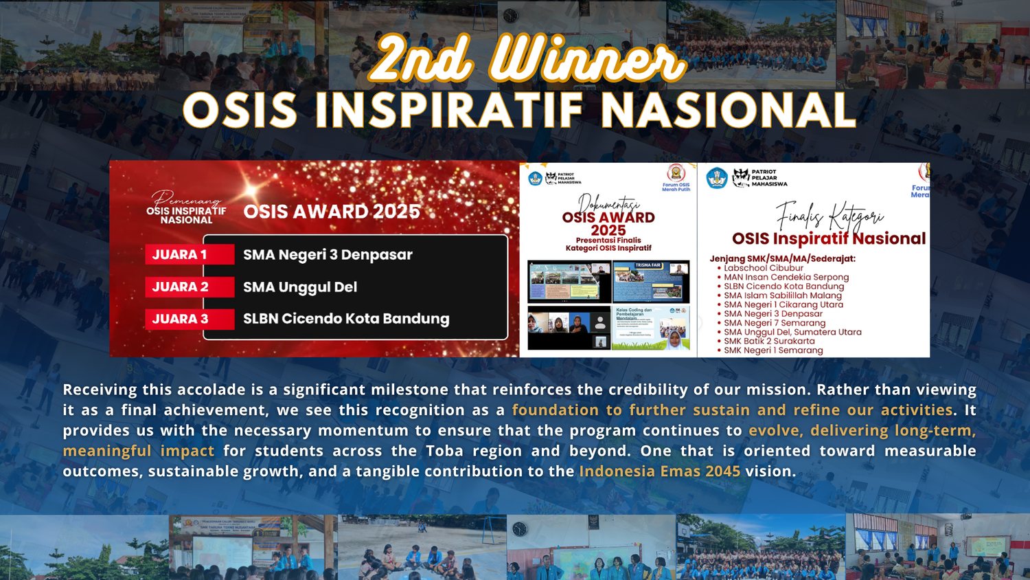 Juara 2 OSIS Inspiratif Nasional - OSIS Awards 2025